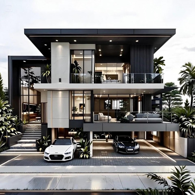 現(xiàn)代風(fēng)格三層別墅